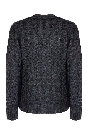 Dark grey wool, alpaca and mohair cardigan MAURO GRIFONI | GV110041SR108009